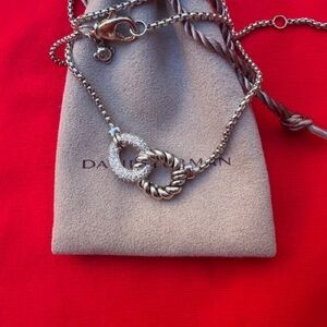 David Yurman 925 Silver Belmont Curb Link Necklace